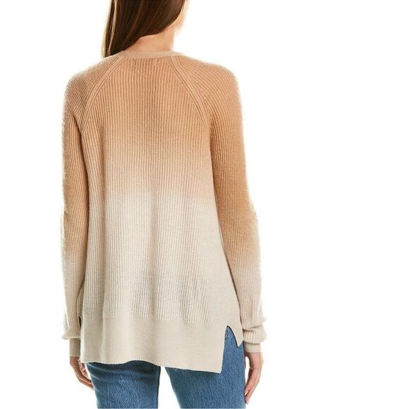 NAADAM Cashmere Ombre Cardigan Ribbed Knit Button Front Size Small - Picture 8 of 8